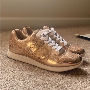 rose gold guess sneakers